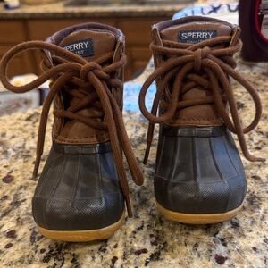 Sperry Kids Brown and Gray Boots